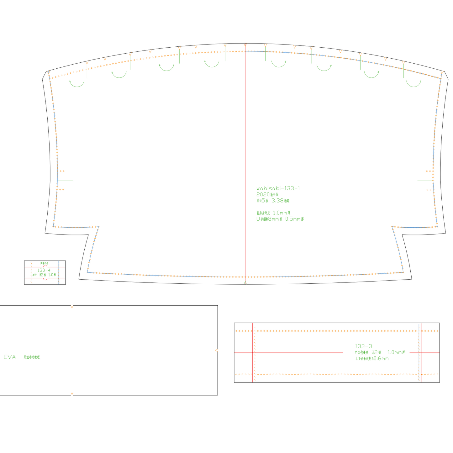 PDF Leather Bag Pattern - The Chain Pouch - DWIPDFZS133