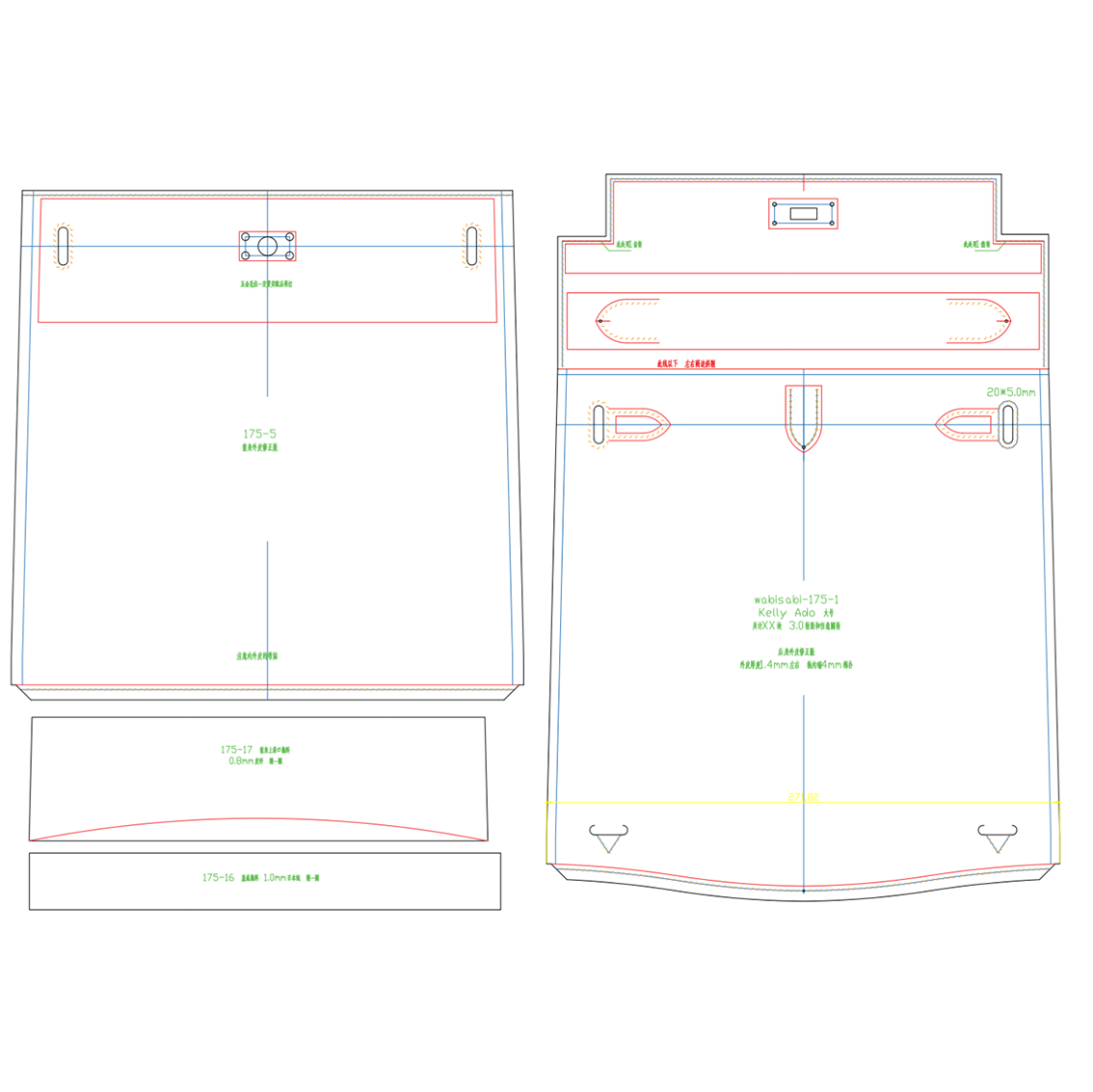 PDF Leather Bag Pattern - Kelly Ado Bag Inspired Template - DWIPDFZS175