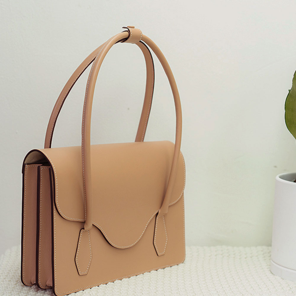 PDF Leather Bag Pattern - Accordion Shaped Shoulder Bag - DWIPDFZS123