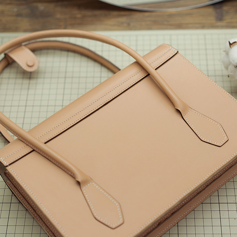 PDF Leather Bag Pattern - Accordion Shaped Shoulder Bag - DWIPDFZS123