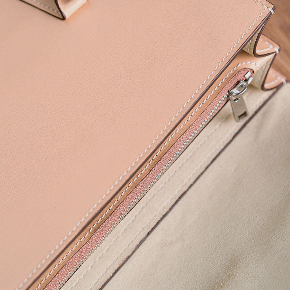 PDF Leather Bag Pattern - Accordion Shaped Shoulder Bag - DWIPDFZS123