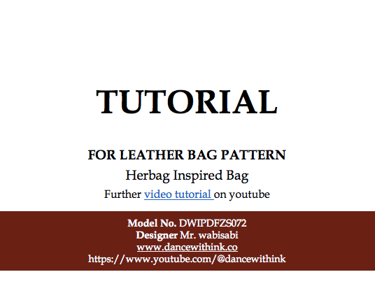 PDF Pattern - Herbag Inspired Bag - DWIPDFZS072