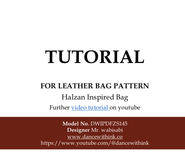 PDF Pattern - Halzan Inspired Bag - DWIPDFZS145