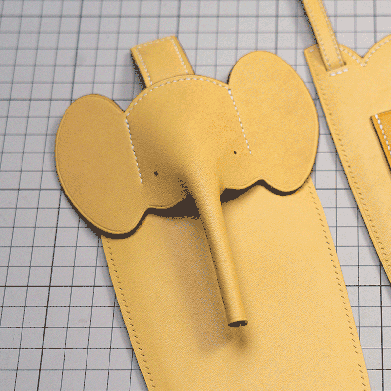 PDF Leather Bag Pattern - Elephant Shaped Phone Bag - DWIPDFZS147