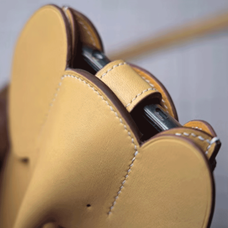 PDF Leather Bag Pattern - Elephant Shaped Phone Bag - DWIPDFZS147
