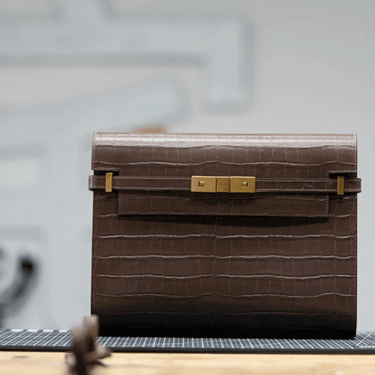 PDF Leather Bag Pattern - Manhattan Inspired Clutch  - DWIPDFZS158
