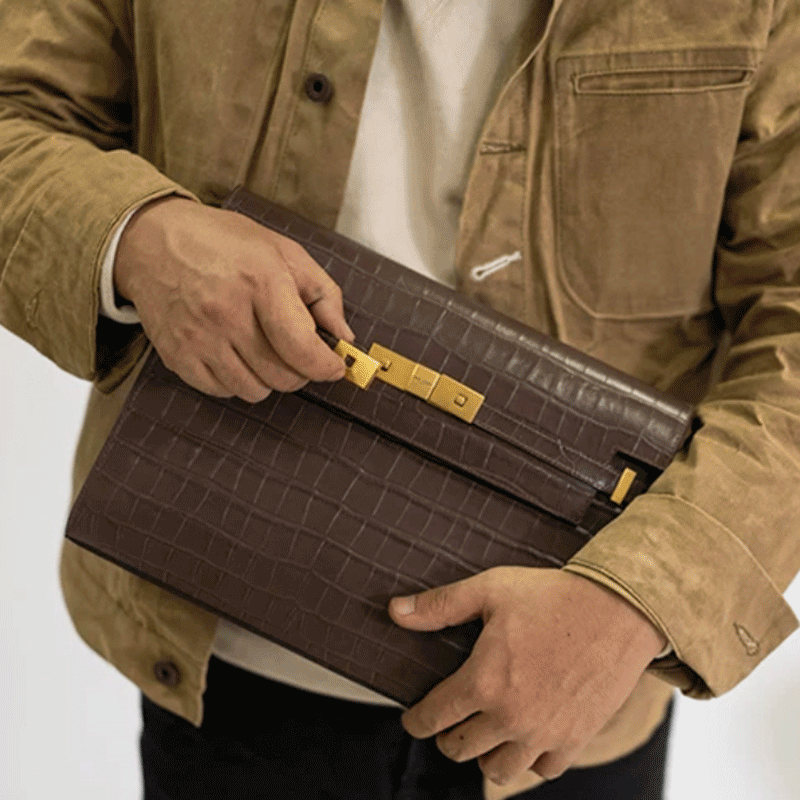 PDF Leather Bag Pattern - Manhattan Inspired Clutch  - DWIPDFZS158