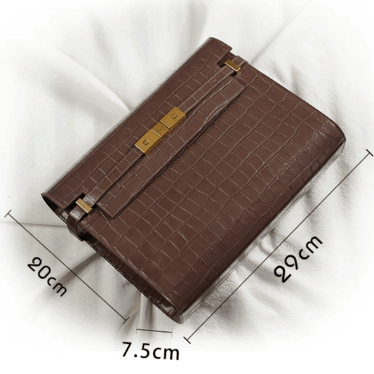PDF Leather Bag Pattern - Manhattan Inspired Clutch  - DWIPDFZS158