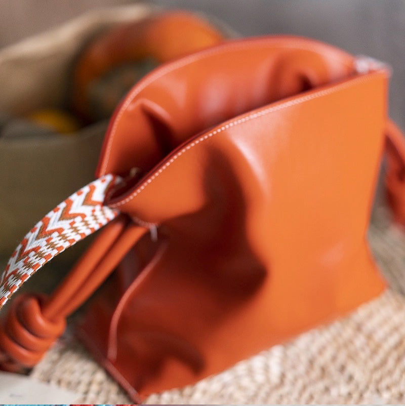 PDF Leather Bag Pattern - Flamenco Inspired Drawstring Bag - DWIPDFZS188
