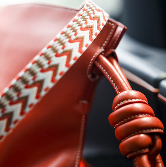 PDF Leather Bag Pattern - Flamenco Inspired Drawstring Bag - DWIPDFZS188