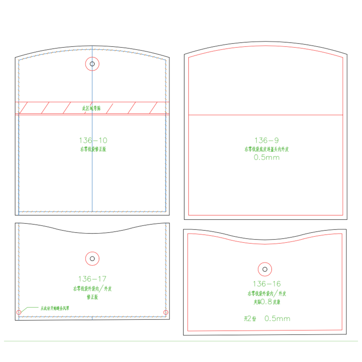 PDF Leather Wallet Pattern - Bearn Inspired Wallet - DWIPDFZS137