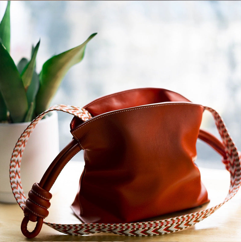 PDF Leather Bag Pattern - Flamenco Inspired Drawstring Bag - DWIPDFZS188