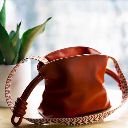PDF Leather Bag Pattern - Flamenco Inspired Drawstring Bag - DWIPDFZS188
