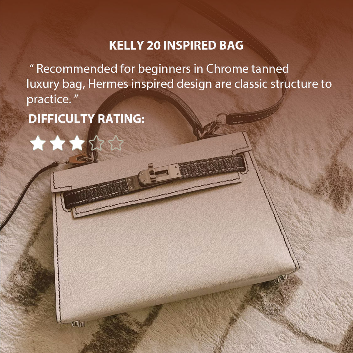 Leather Bag Pattern Tutorial - 5 Classic Bags to Start - DWIPDFZS05